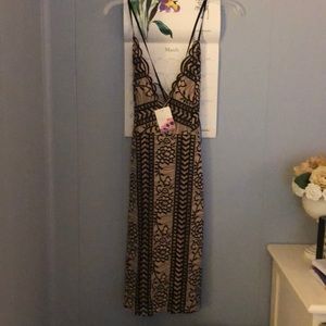 Black and Tan fitted dress